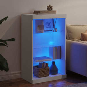 Μπουφές με Φώτα LED Λευκός 60,5 x 37 x 100 εκ. - Pakobazaar