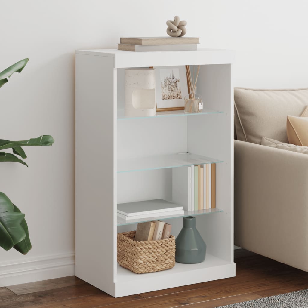 Μπουφές με Φώτα LED Λευκός 60,5 x 37 x 100 εκ. - Pakobazaar