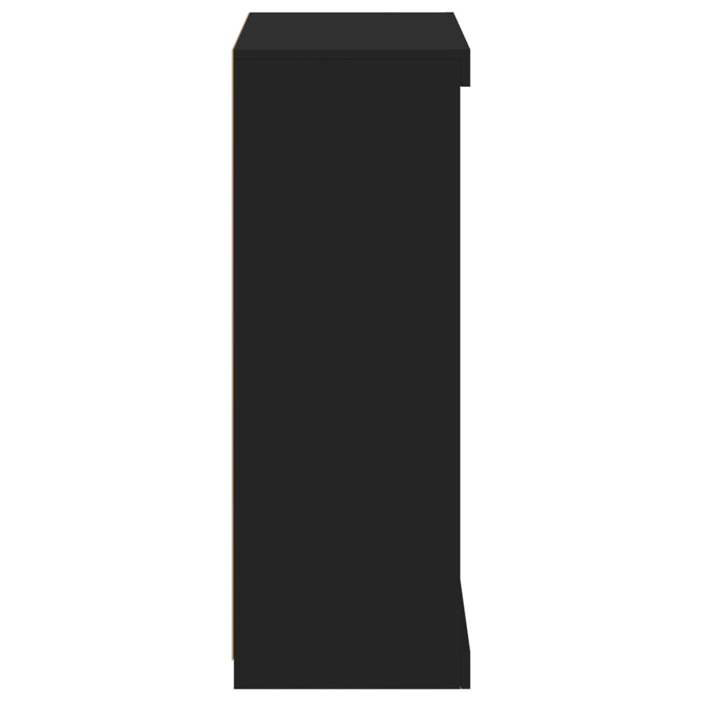 Μπουφές με Φώτα LED Μαύρος 60,5 x 37 x 100 εκ.