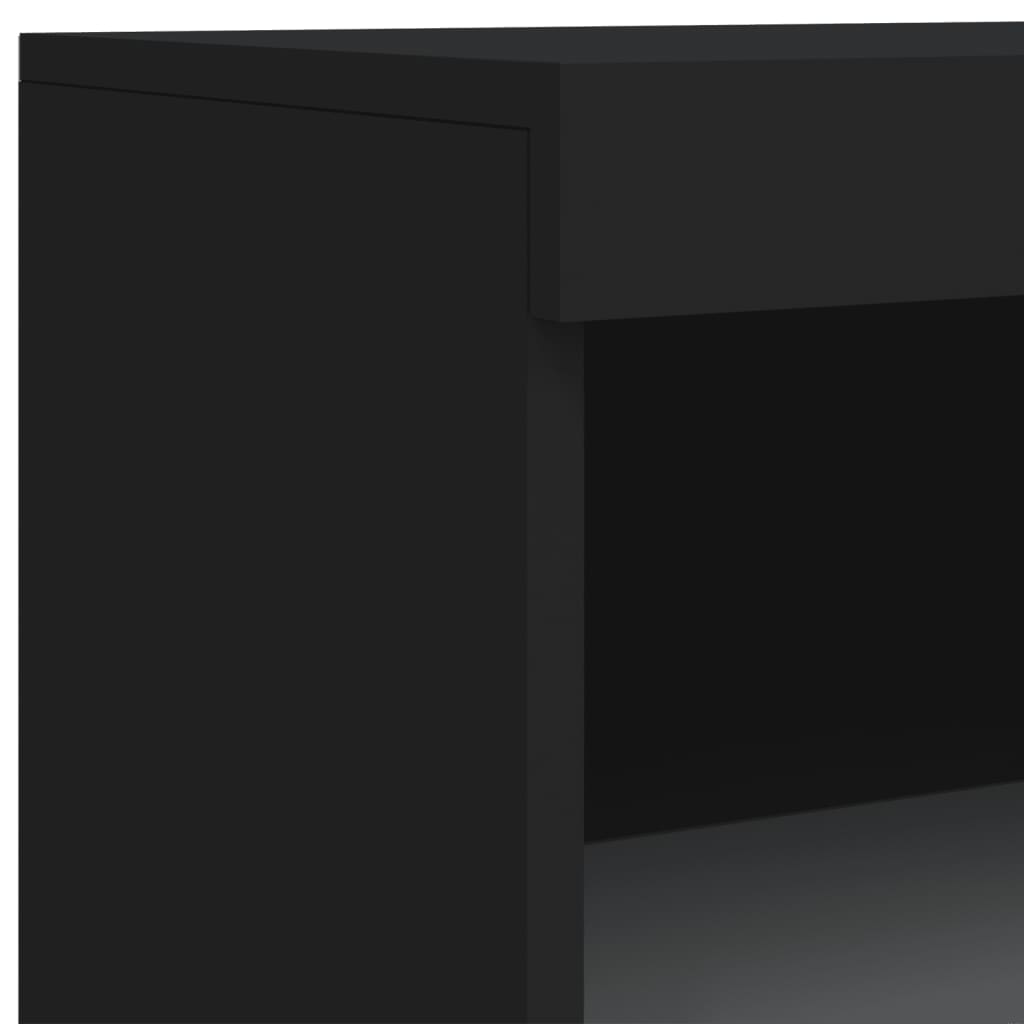 Μπουφές με Φώτα LED Μαύρος 60,5 x 37 x 100 εκ.