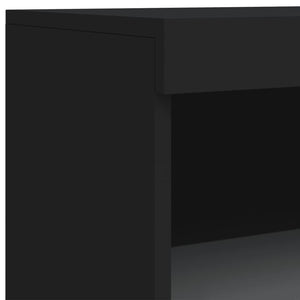 Μπουφές με Φώτα LED Μαύρος 60,5 x 37 x 100 εκ.