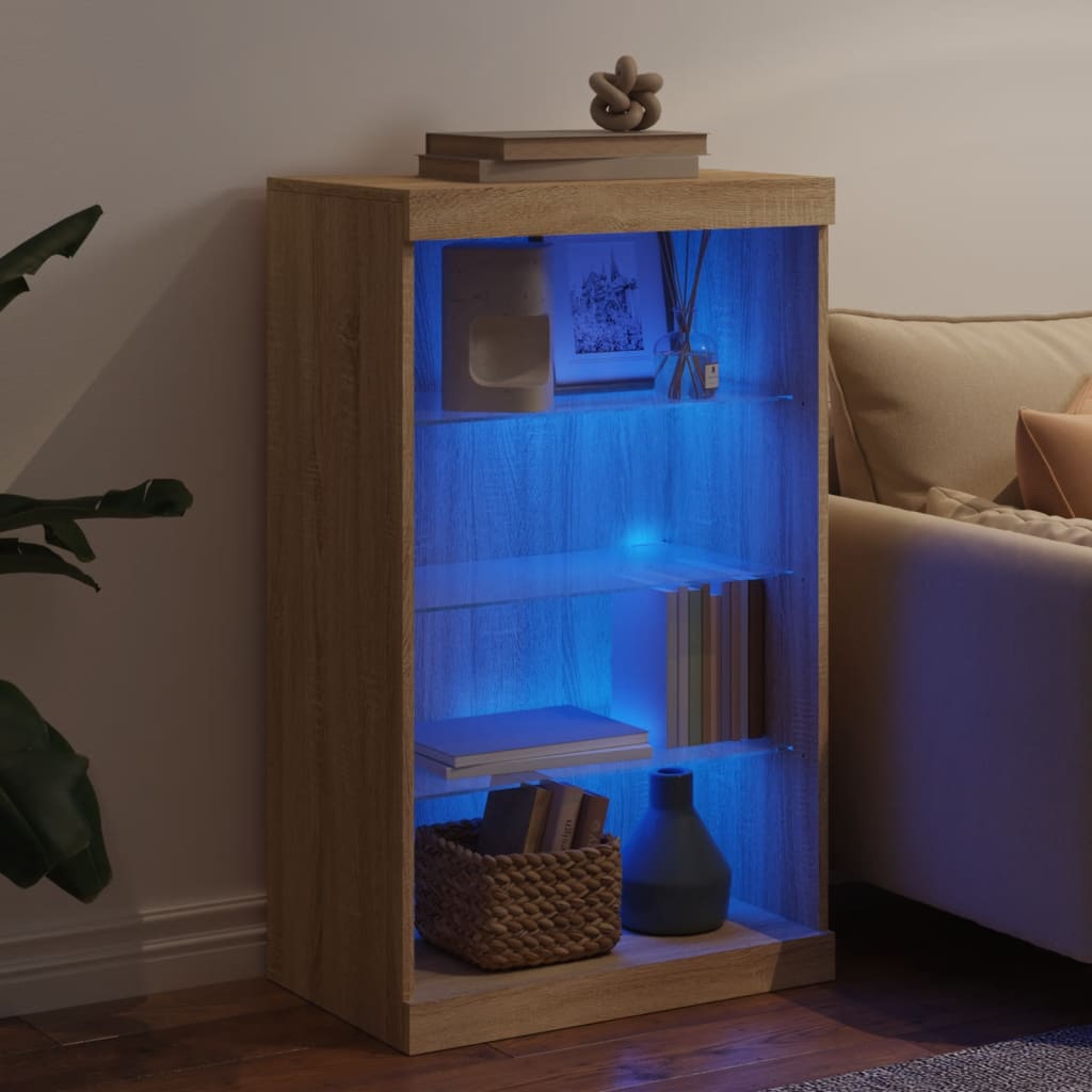 Μπουφές με Φώτα LED Sonoma Δρυς 60,5 x 37 x 100 εκ. - Pakobazaar