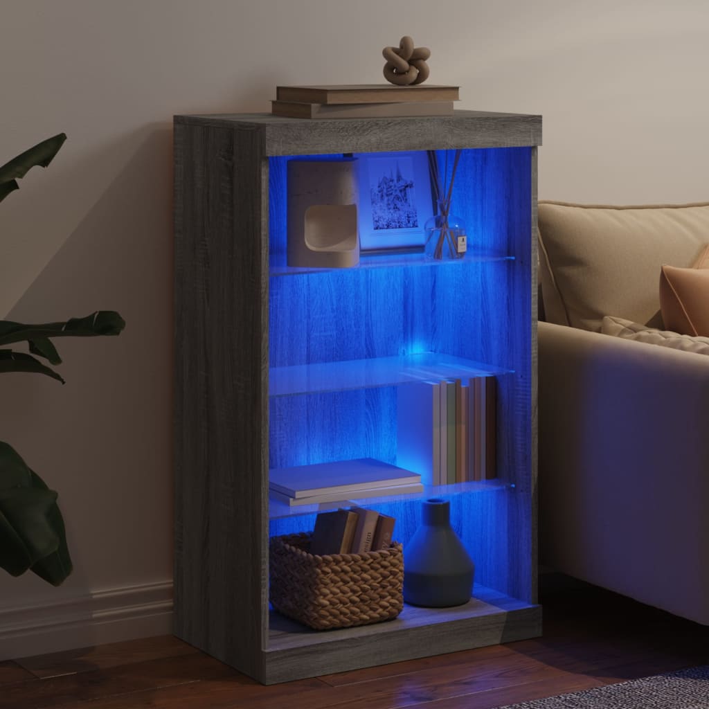 Μπουφές με LED Γκρι Sonoma 60,5 x 37 x 100 εκ. - Pakobazaar