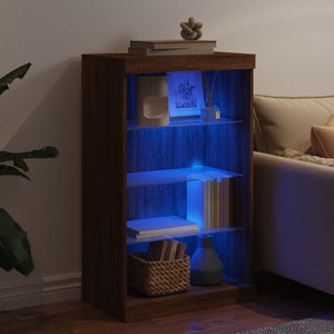 Μπουφές με Φώτα LED Καφέ Δρυς 60,5 x 37 x 100 εκ. - Pakobazaar