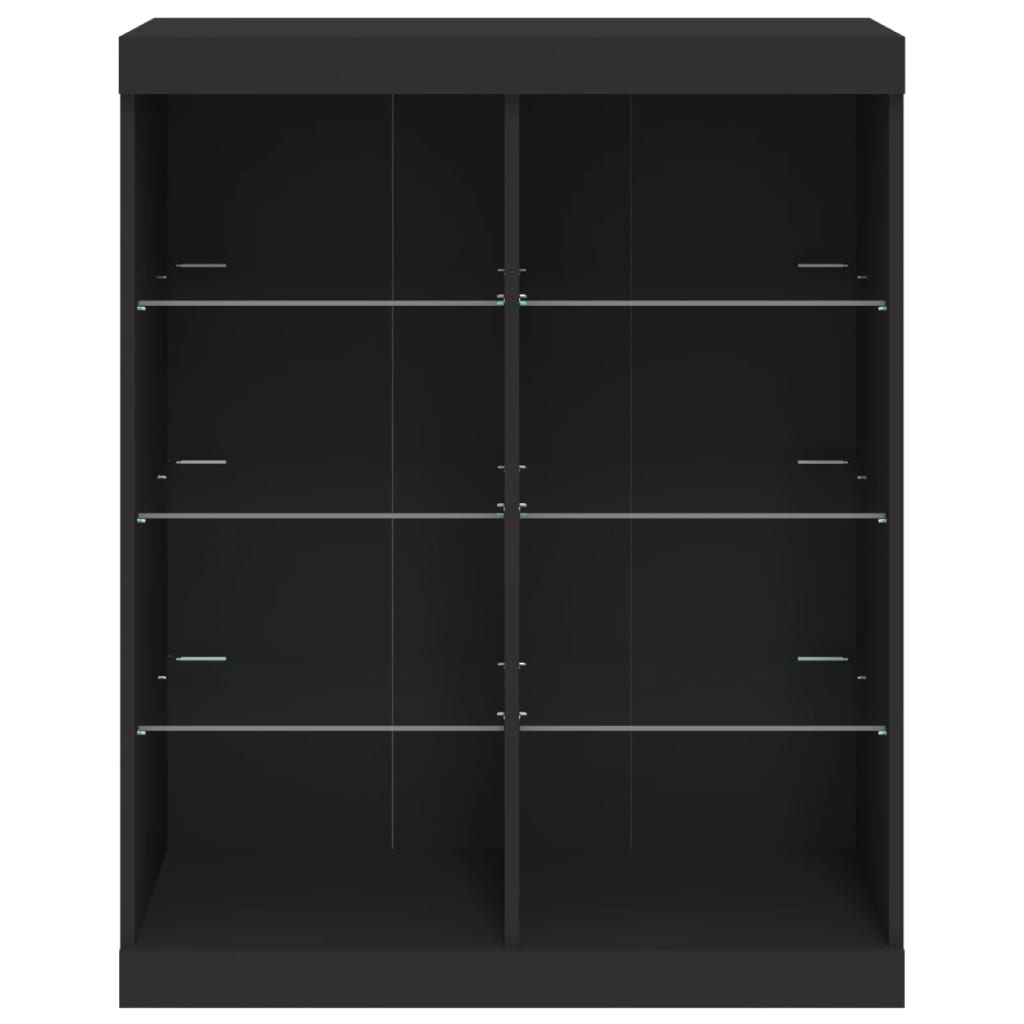 Μπουφές με Φώτα LED Μαύρος 81 x 37 x 100 εκ. - Pakobazaar