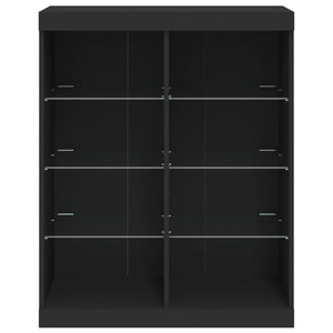 Μπουφές με Φώτα LED Μαύρος 81 x 37 x 100 εκ. - Pakobazaar