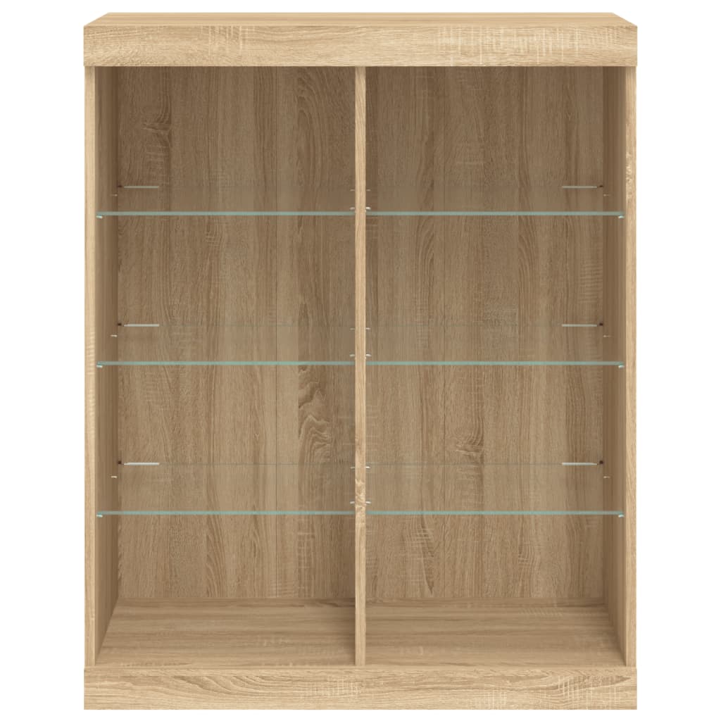 Μπουφές με Φώτα LED Sonoma Δρυς 81 x 37 x 100 εκ. - Pakobazaar