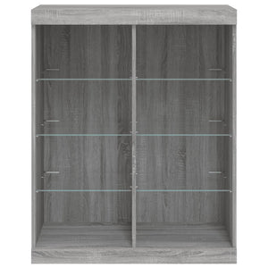 Μπουφές με LED Γκρι Sonoma 81 x 37 x 100 εκ. - Pakobazaar