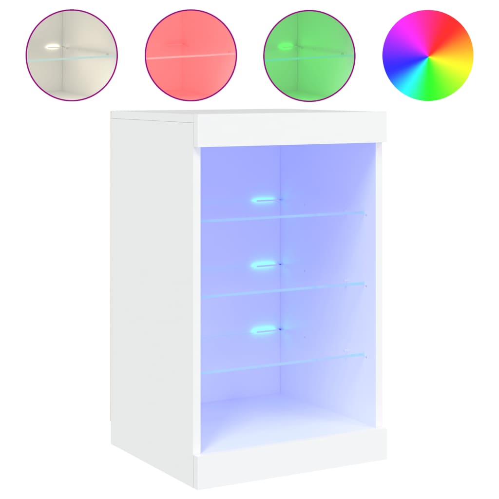 Μπουφές με Φώτα LED Λευκός 41 x 37 x 67 εκ. - Pakobazaar