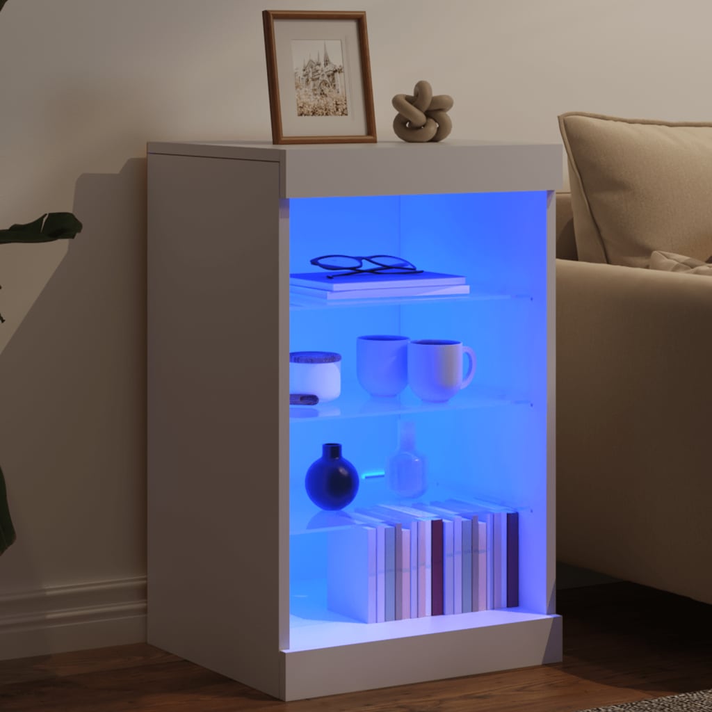 Μπουφές με Φώτα LED Λευκός 41 x 37 x 67 εκ. - Pakobazaar