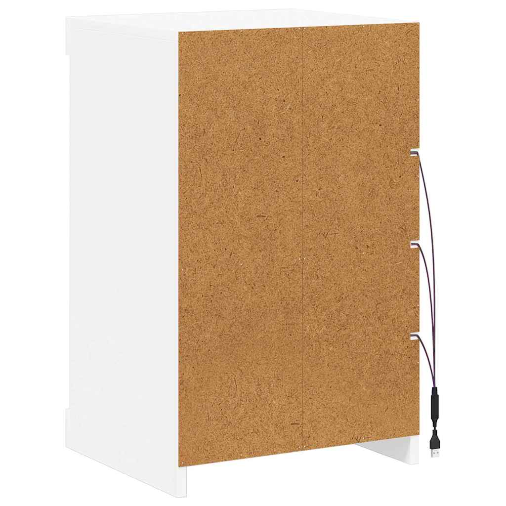 Μπουφές με Φώτα LED Λευκός 41 x 37 x 67 εκ. - Pakobazaar