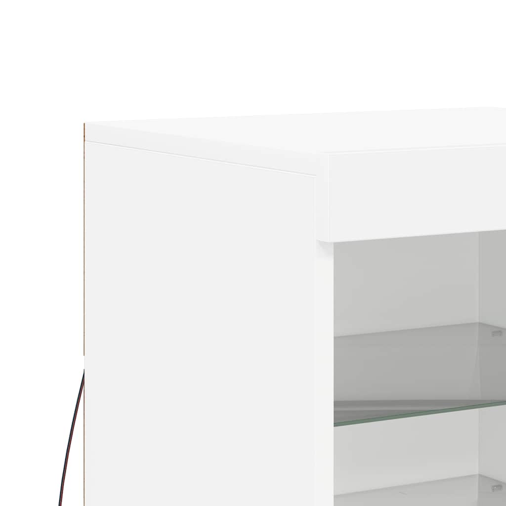 Μπουφές με Φώτα LED Λευκός 41 x 37 x 67 εκ. - Pakobazaar