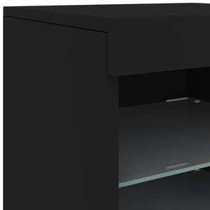 Μπουφές με Φώτα LED Μαύρος 41 x 37 x 67 εκ. - Pakobazaar