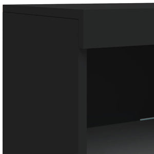 Μπουφές με Φώτα LED Μαύρος 41 x 37 x 100 εκ.