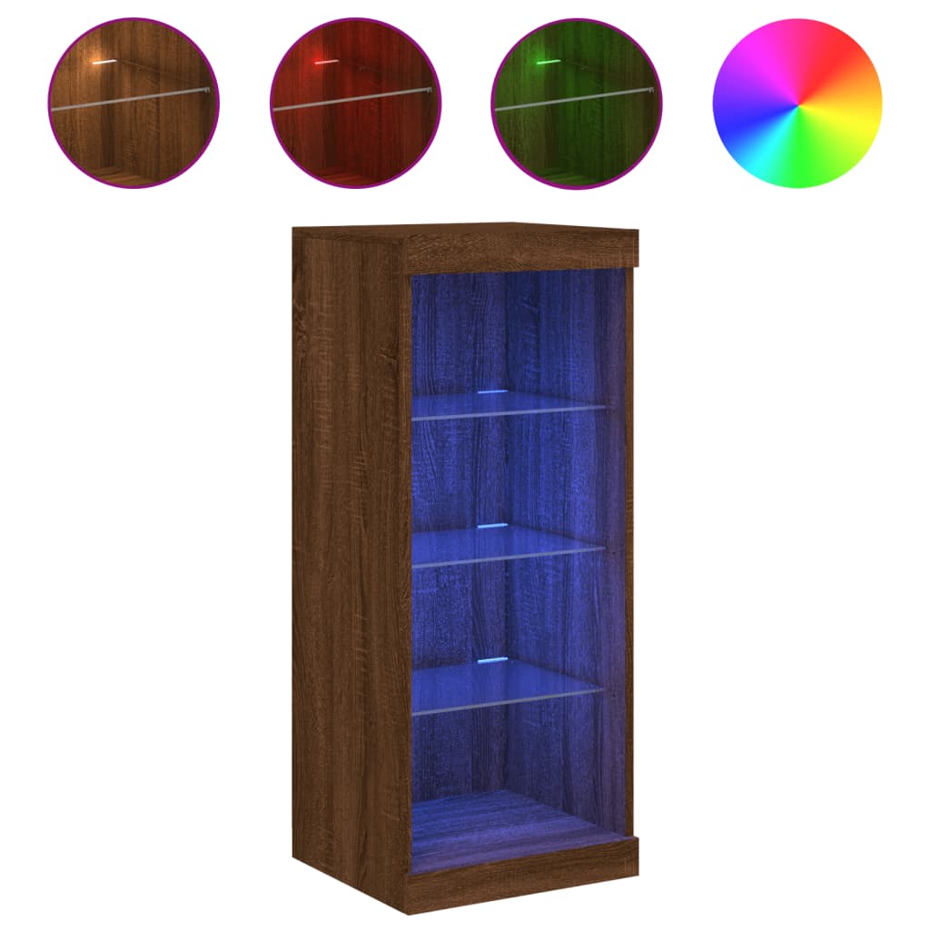 Μπουφές με Φώτα LED Καφέ Δρυς 41 x 37 x 100 εκ. - Pakobazaar