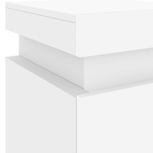 Κομοδίνο με Φώτα LED Λευκό 35 x 39 x 55 εκ. - Pakobazaar