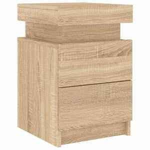 Κομοδίνο με Φώτα LED Sonoma Δρυς 35 x 39 x 55 εκ. - Pakobazaar