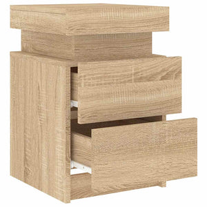 Κομοδίνο με Φώτα LED Sonoma Δρυς 35 x 39 x 55 εκ. - Pakobazaar