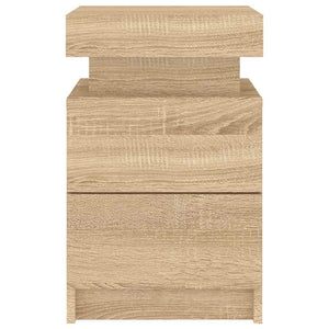 Κομοδίνο με Φώτα LED Sonoma Δρυς 35 x 39 x 55 εκ. - Pakobazaar