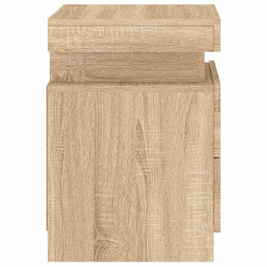 Κομοδίνο με Φώτα LED Sonoma Δρυς 35 x 39 x 55 εκ. - Pakobazaar
