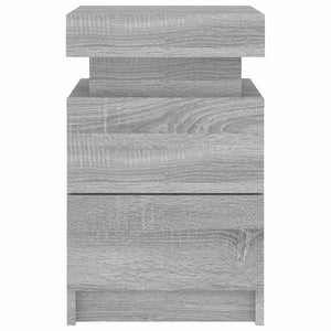 Κομοδίνο με Φώτα LED Γκρι Sonoma 35 x 39 x 55 εκ. - Pakobazaar