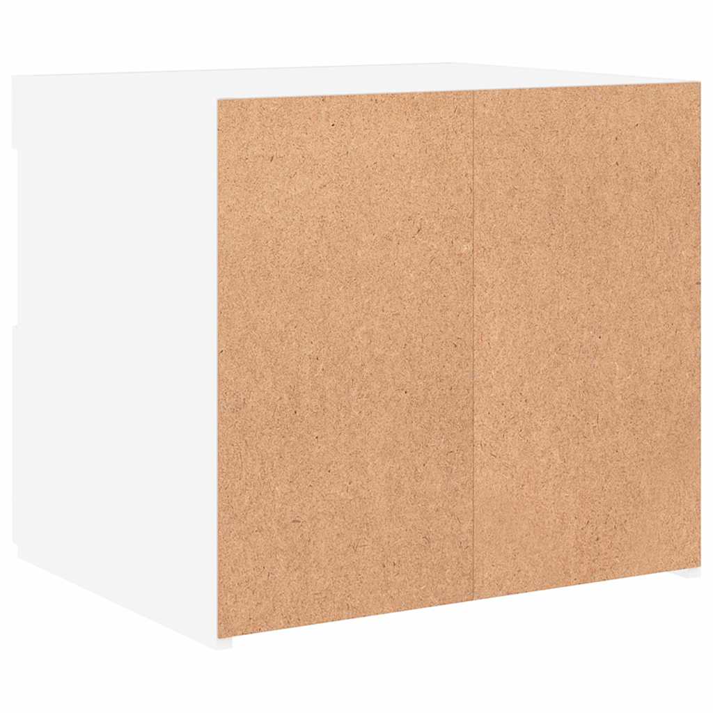 Κομοδίνο με Φώτα LED Λευκό 50 x 40 x 45 εκ. - Pakobazaar