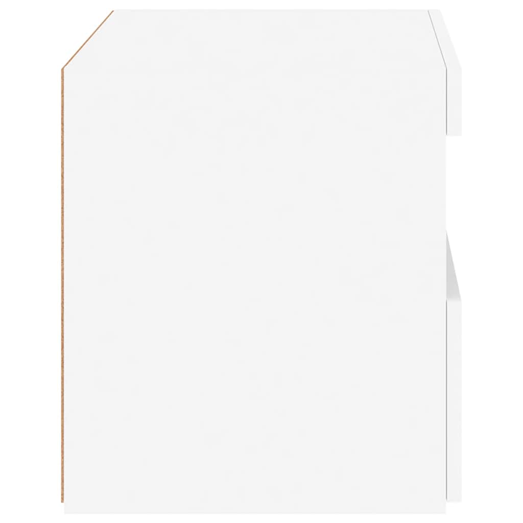 Κομοδίνα με Φώτα LED 2 τεμ. Λευκά 50 x 40 x 45 εκ. - Pakobazaar