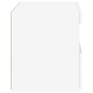 Κομοδίνα με Φώτα LED 2 τεμ. Λευκά 50 x 40 x 45 εκ. - Pakobazaar