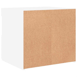 Κομοδίνα με Φώτα LED 2 τεμ. Λευκά 50 x 40 x 45 εκ. - Pakobazaar
