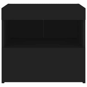 Κομοδίνο με Φώτα LED Μαύρο 50 x 40 x 45 εκ. - Pakobazaar
