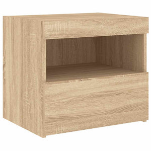 Κομοδίνο με Φώτα LED Sonoma Δρυς 50 x 40 x 45 εκ. - Pakobazaar