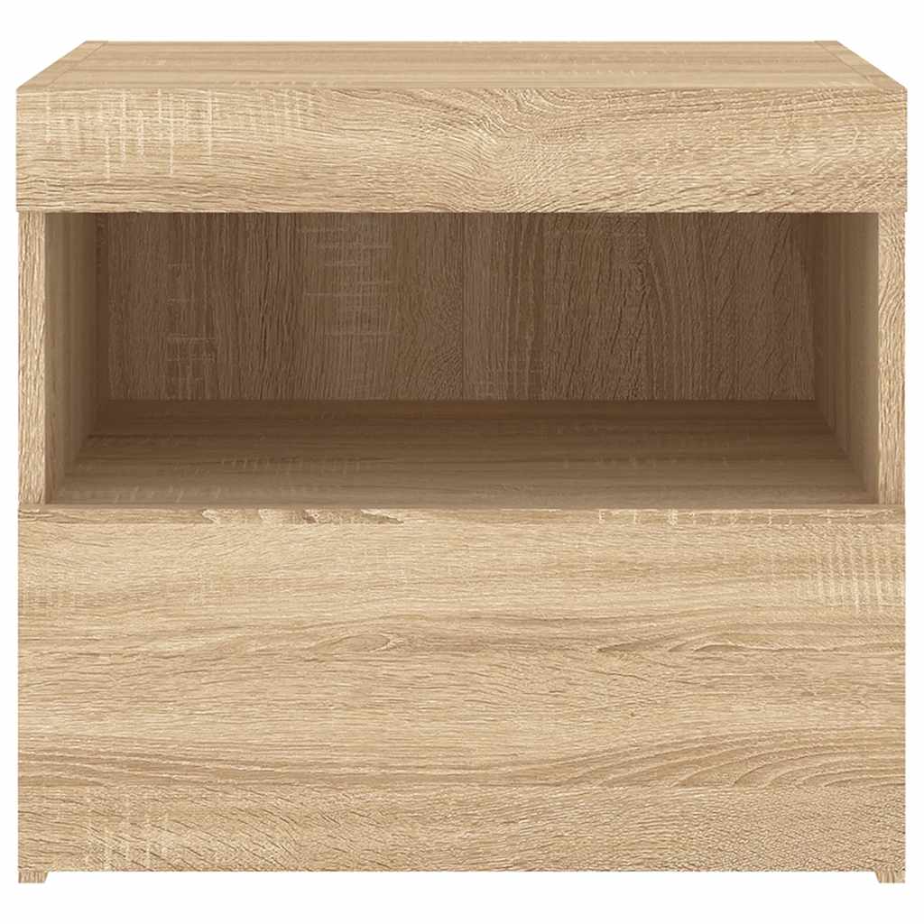 Κομοδίνο με Φώτα LED Sonoma Δρυς 50 x 40 x 45 εκ. - Pakobazaar