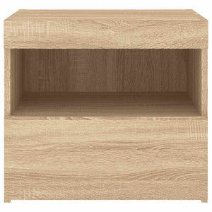 Κομοδίνα με Φώτα LED 2 τεμ. Sonoma Δρυς 50x40x45 εκ. - Pakobazaar