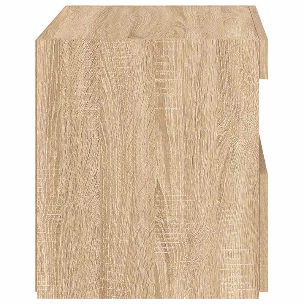 Κομοδίνα με Φώτα LED 2 τεμ. Sonoma Δρυς 50x40x45 εκ. - Pakobazaar