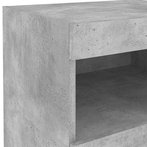 Κομοδίνο με Φώτα LED Γκρι Σκυροδέματος 50x40x45 εκ. - Pakobazaar