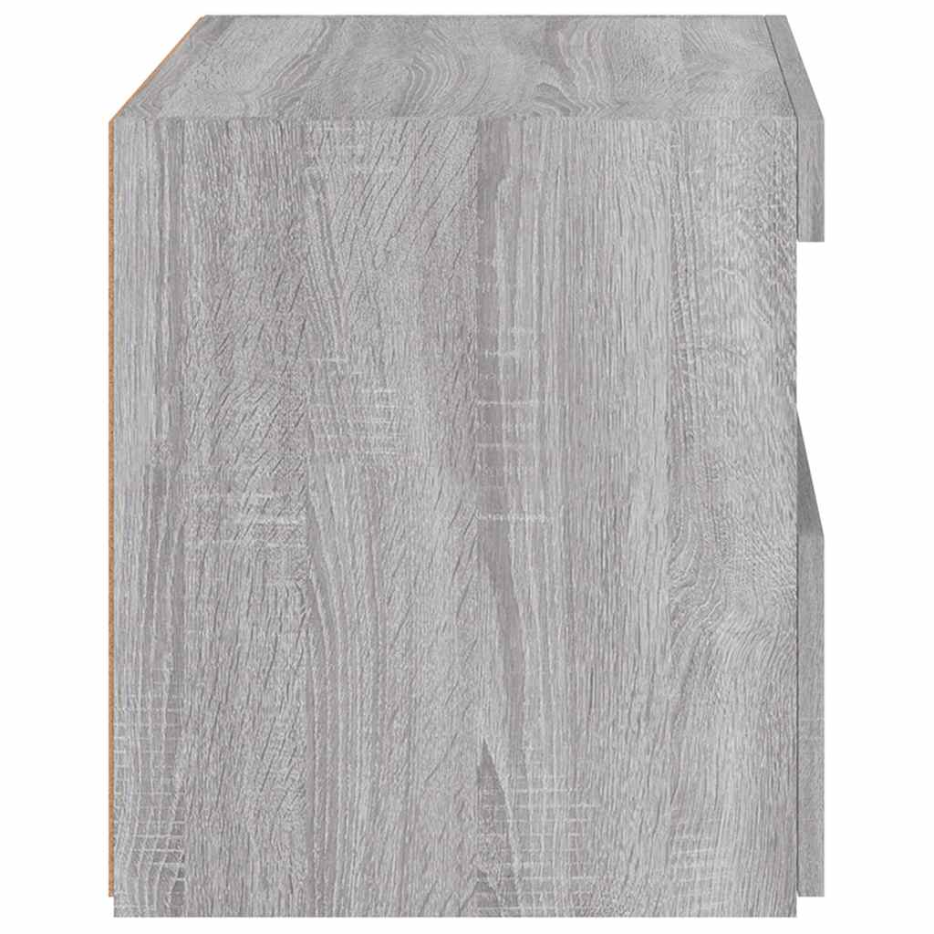 Κομοδίνο με Φώτα LED Γκρι Sonoma 50x40x45 εκ. - Pakobazaar