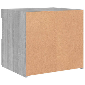 Κομοδίνο με Φώτα LED Γκρι Sonoma 50x40x45 εκ. - Pakobazaar