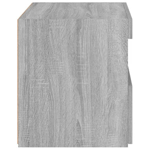 Κομοδίνα με Φώτα LED 2 τεμ. Γκρι Sonoma 50x40x45 εκ. - Pakobazaar