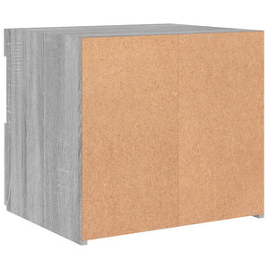 Κομοδίνα με Φώτα LED 2 τεμ. Γκρι Sonoma 50x40x45 εκ. - Pakobazaar