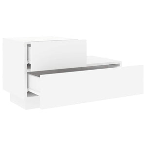 Κομοδίνο με Φώτα LED Λευκό 70 x 36 x 40,5 εκ. - Pakobazaar
