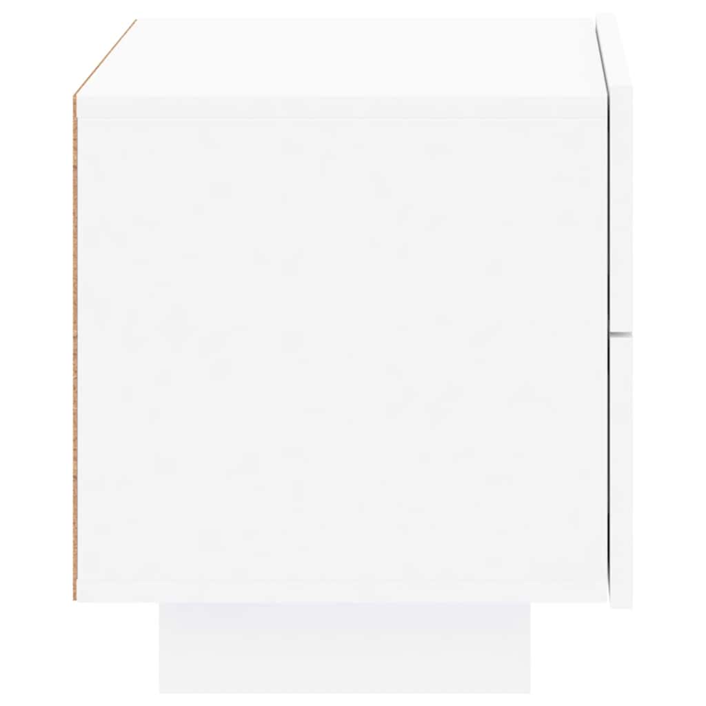 Κομοδίνο με Φώτα LED Λευκό 70 x 36 x 40,5 εκ. - Pakobazaar