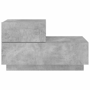 Κομοδίνο με Φώτα LED Γκρι Σκυροδέματος 70 x 36 x 40,5 εκ. - Pakobazaar