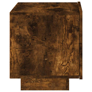 Κομοδίνο με Φώτα LED Καπνιστή Δρυς 70 x 36 x 40,5 εκ. - Pakobazaar
