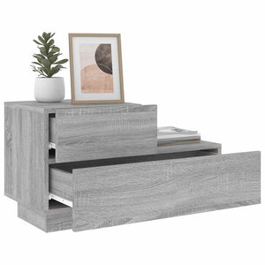 Κομοδίνο με Φώτα LED Γκρι Sonoma 70 x 36 x 40,5 εκ. - Pakobazaar