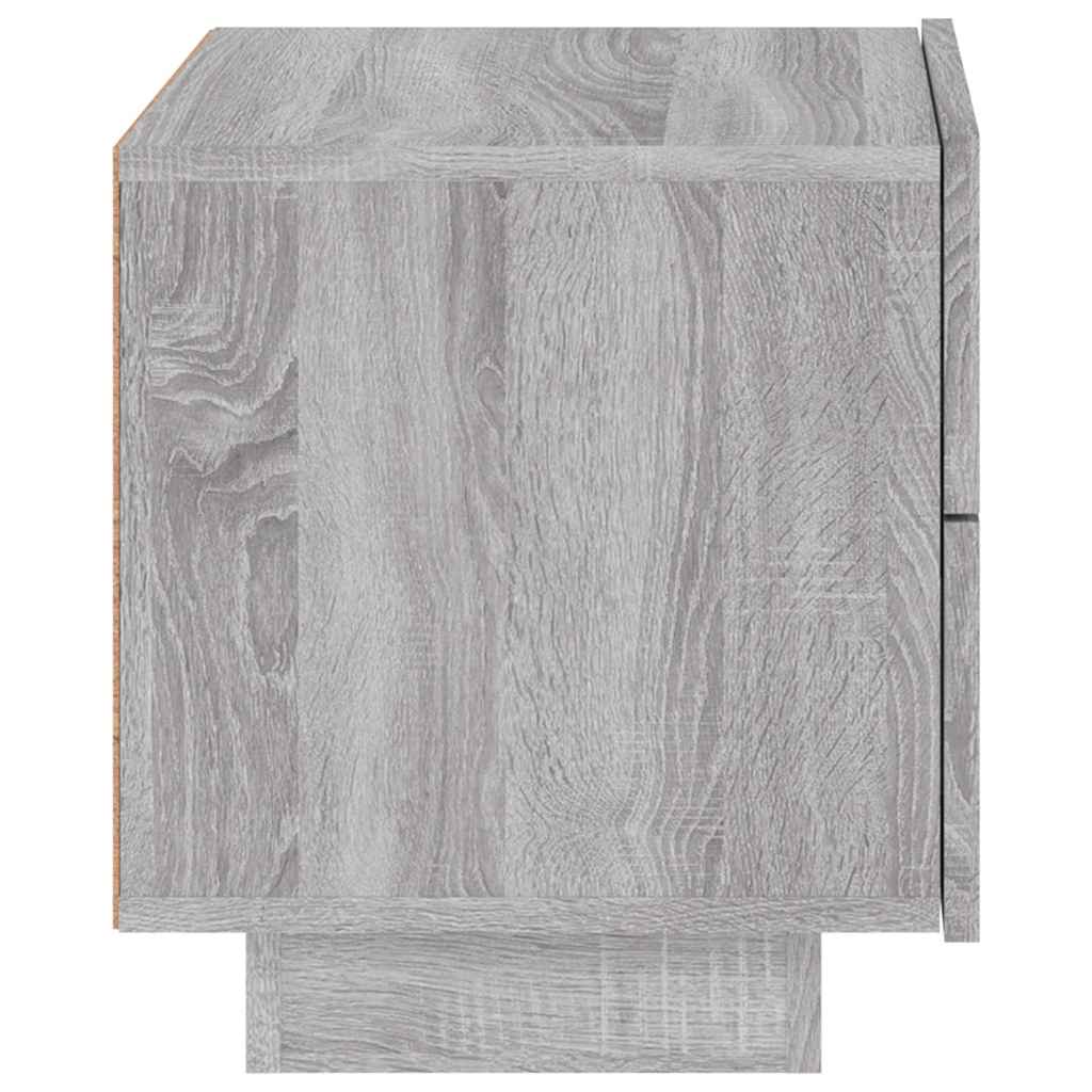 Κομοδίνο με Φώτα LED Γκρι Sonoma 70 x 36 x 40,5 εκ. - Pakobazaar