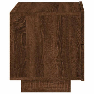 Κομοδίνο με Φώτα LED Καφέ Δρυς 70 x 36 x 40,5 εκ. - Pakobazaar