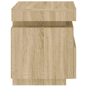 Κομοδίνα με Φώτα LED 2 τεμ. Sonoma Δρυς 40x39x48,5 εκ. - Pakobazaar