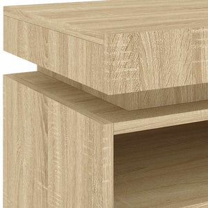 Κομοδίνα με Φώτα LED 2 τεμ. Sonoma Δρυς 40x39x48,5 εκ. - Pakobazaar
