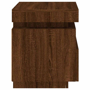 Κομοδίνο με Φώτα LED Καφέ δρυς 40 x 39 x 48,5 εκ. - Pakobazaar