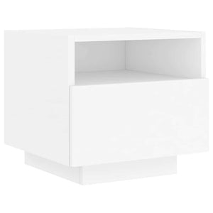 Κομοδίνο με Φώτα LED Λευκό 40 x 39 x 37 εκ. - Pakobazaar